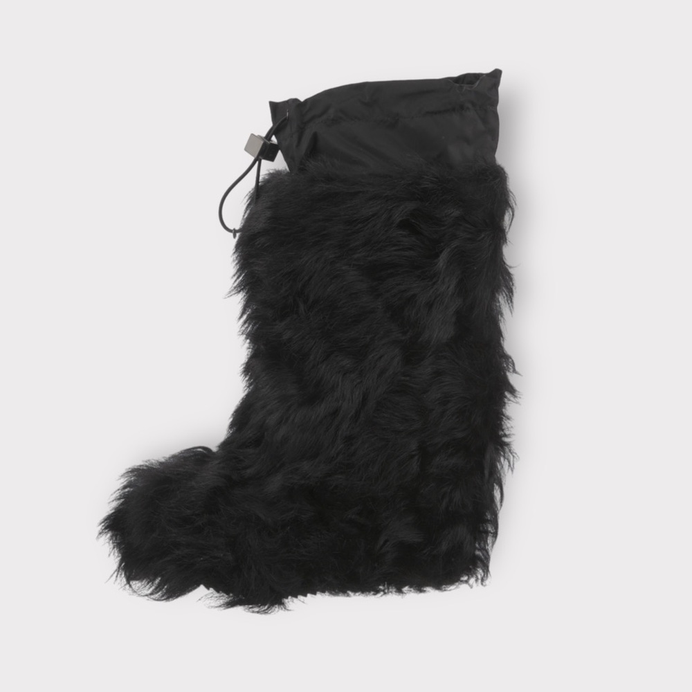 🎁 SEXY MONCLER GRENOBLE apres ski fur high heel winter snow moon boots 10